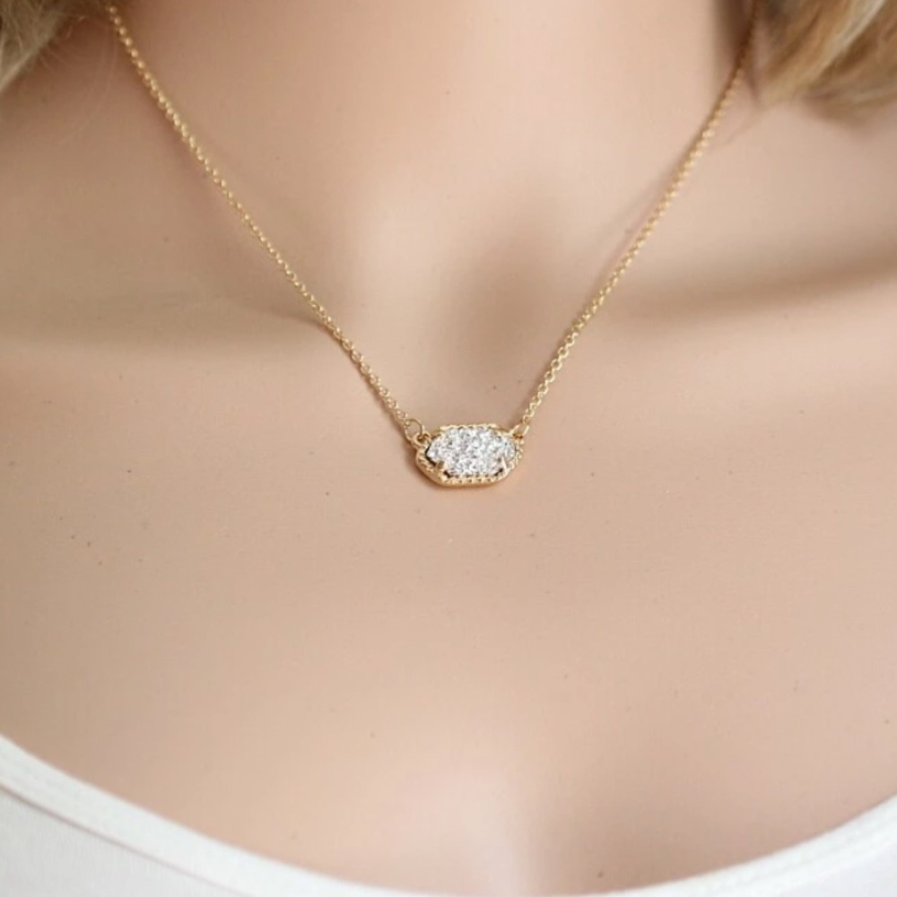 White Druzy Necklace